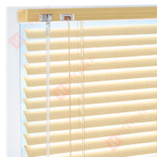 Горизонтальные перфорированные алюминиевые жалюзи на пластиковые окна - цвет перламутрово-золотой