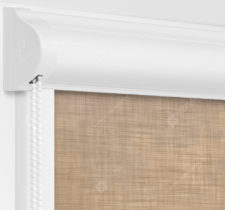 Рулонные кассетные шторы УНИ - Анже темно-бежевый