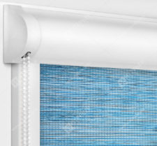 Рулонные кассетные шторы УНИ - Корсо блэкаут голубой