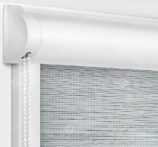 Рулонные кассетные шторы УНИ - Корсо блэкаут светло-серый