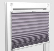 Шторы Плиссе - Аскона светло-сиреневый на пластиковые окна