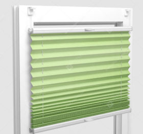 Шторы Плиссе - Базель перл лайм на пластиковые окна