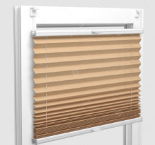 Шторы Плиссе - Базель персиковый на пластиковые окна