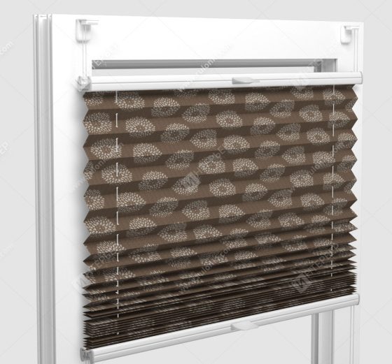 Шторы Плиссе - Новелла темно-бежевый на пластиковые окна